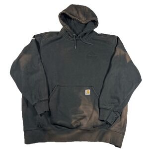 Carhartt Rain Defender Hoodie Sweatshirt Men's Size XL Original Fit Black Logo